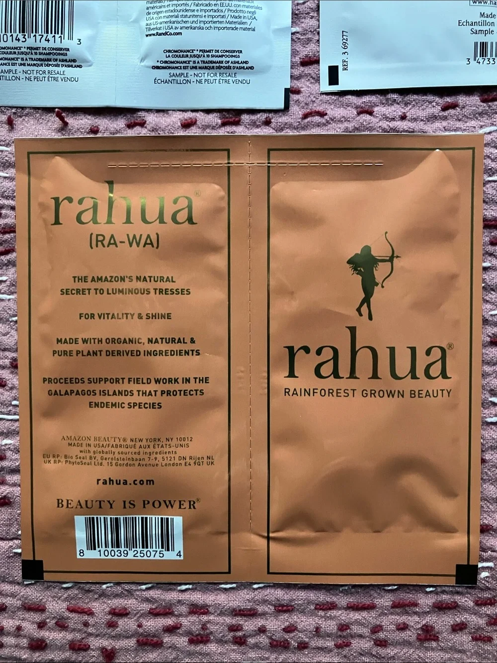 Shampoo and conditioner samples